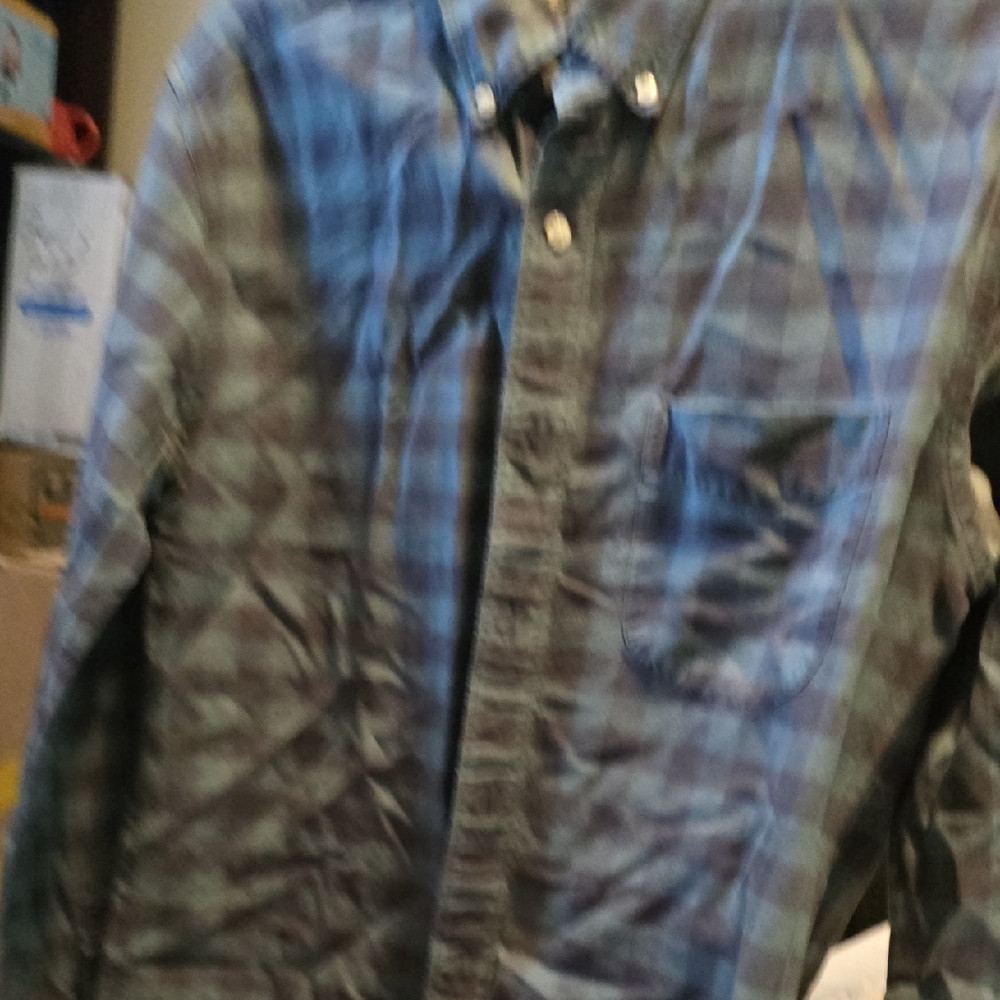 J. Crew Blue and Green Plaid Shirt Jacket